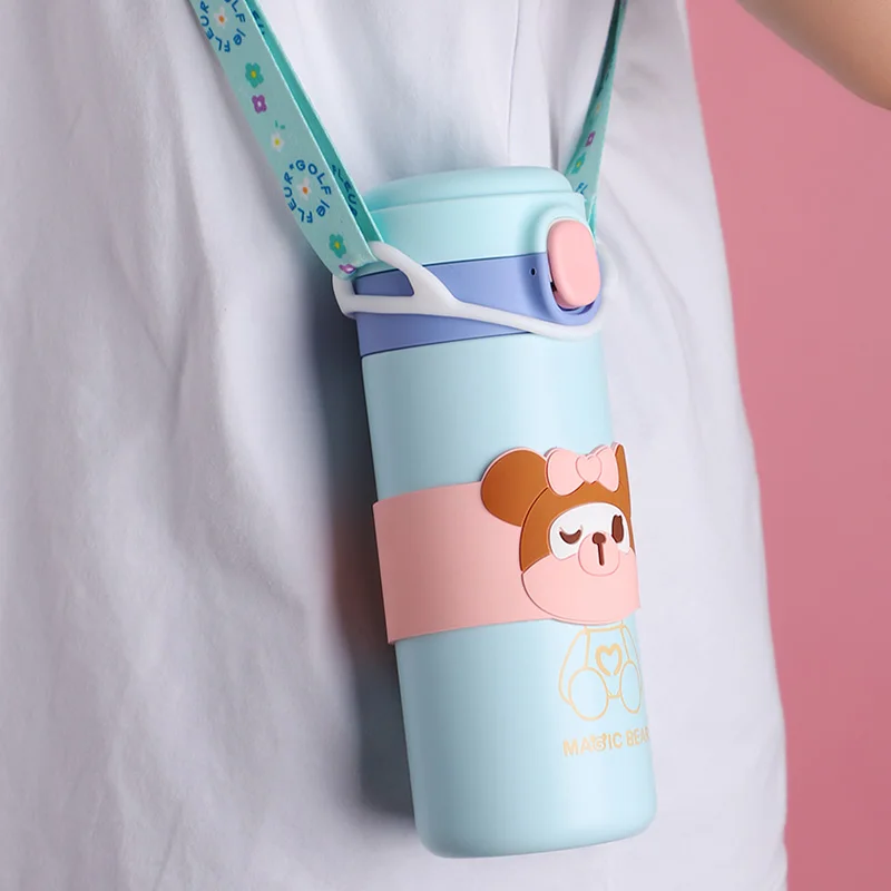 

Aikesi 304 Stainless Steel Vacuum Flask, Drop-resistant Bullet-type Portable Vacuum Flask,Children's Drinking Water Bottle 350ML