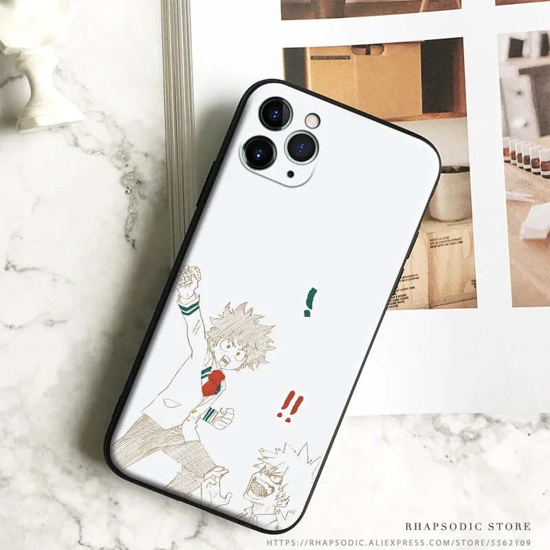 izuku bakugo bnha anime soft silicone tpu phone case cover shell for iphone se 6 6s 7 8 plus x xr xs 11 12 mini pro max free global shipping