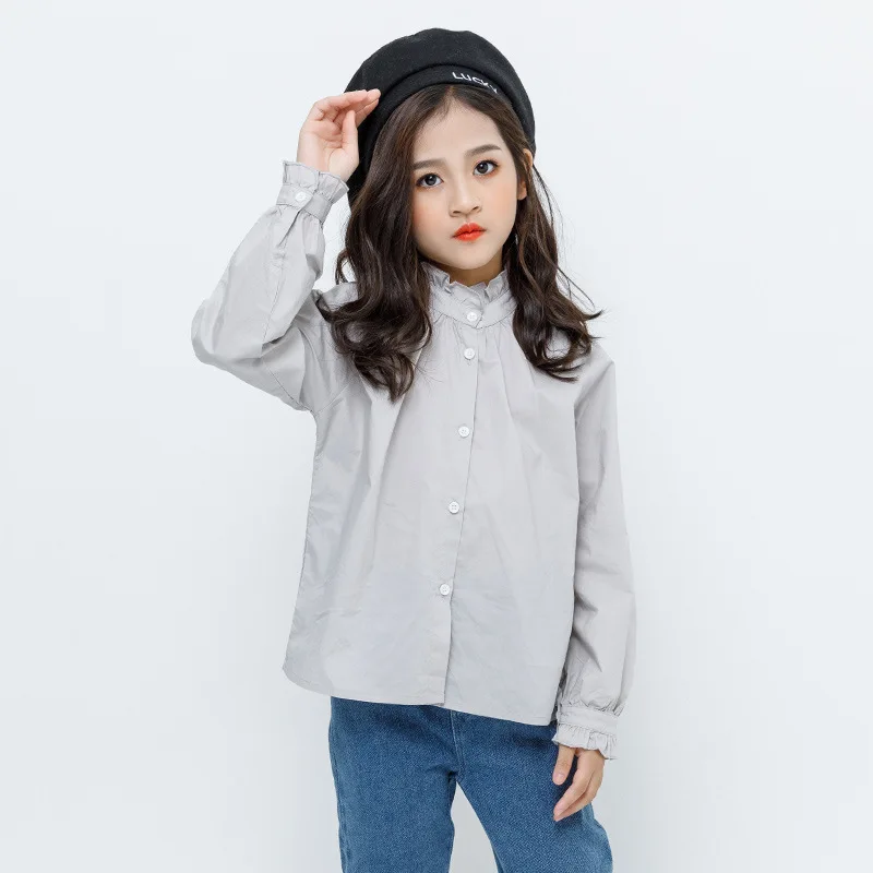 

Блузка с длинным рукавом для девочек 4-14 лет