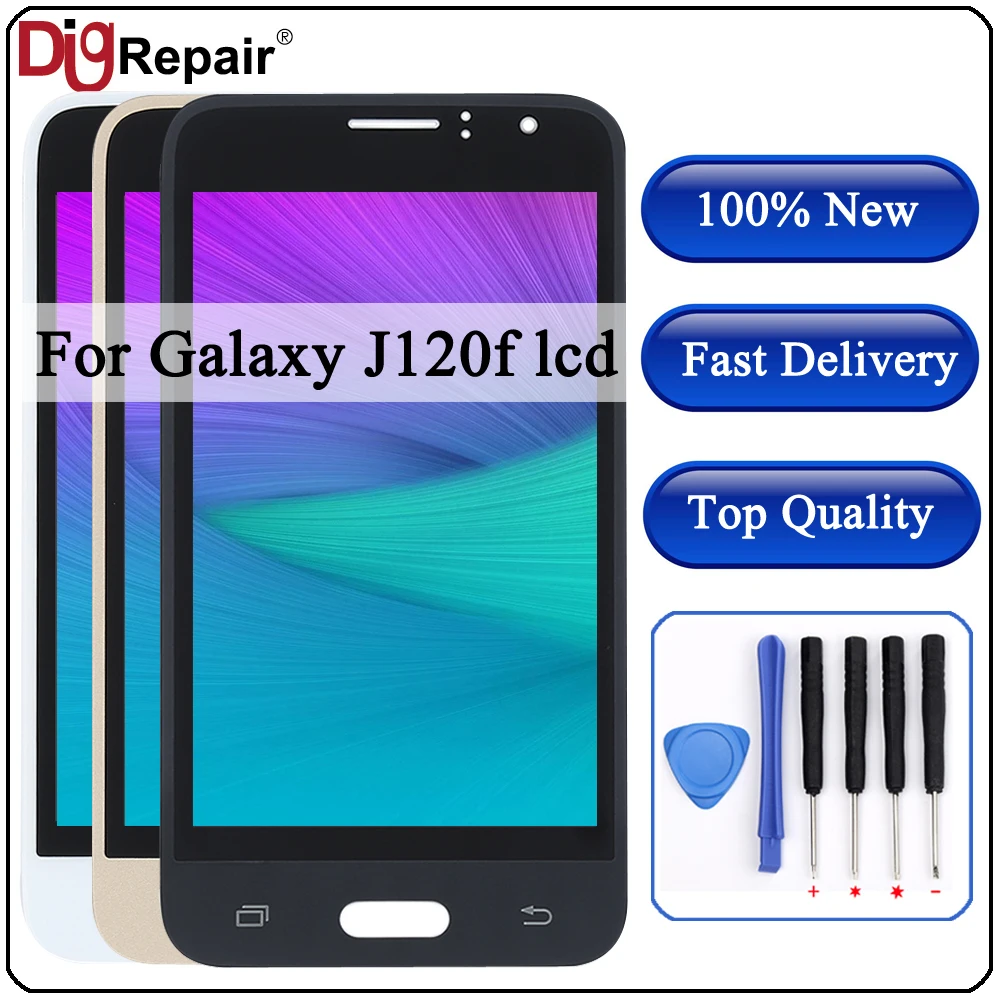 AAA для samsung GALAXY J1 lcd J120 J120f J120M J120H дисплей сенсорный экран дигитайзер дисплей j120f lcd для samsung j120f lcd