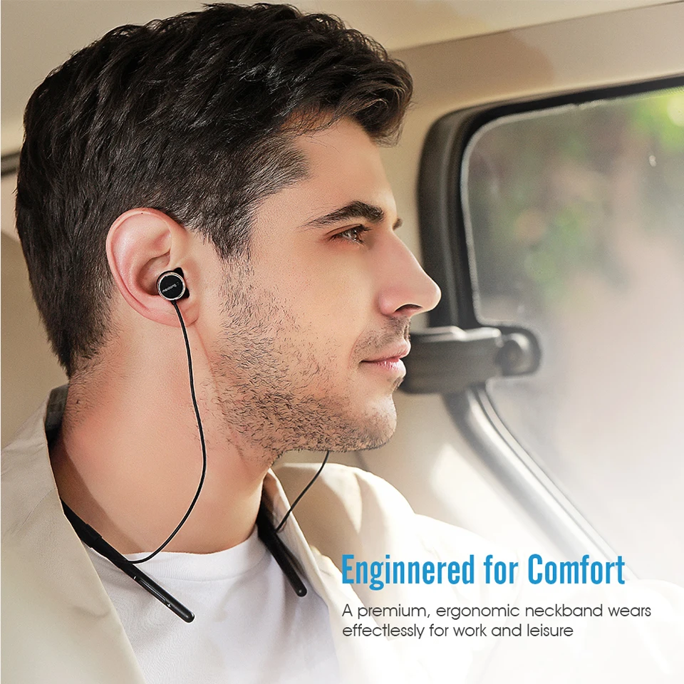Bluetooth наушники с шейным ремешком активное шумоподавление беспроводные