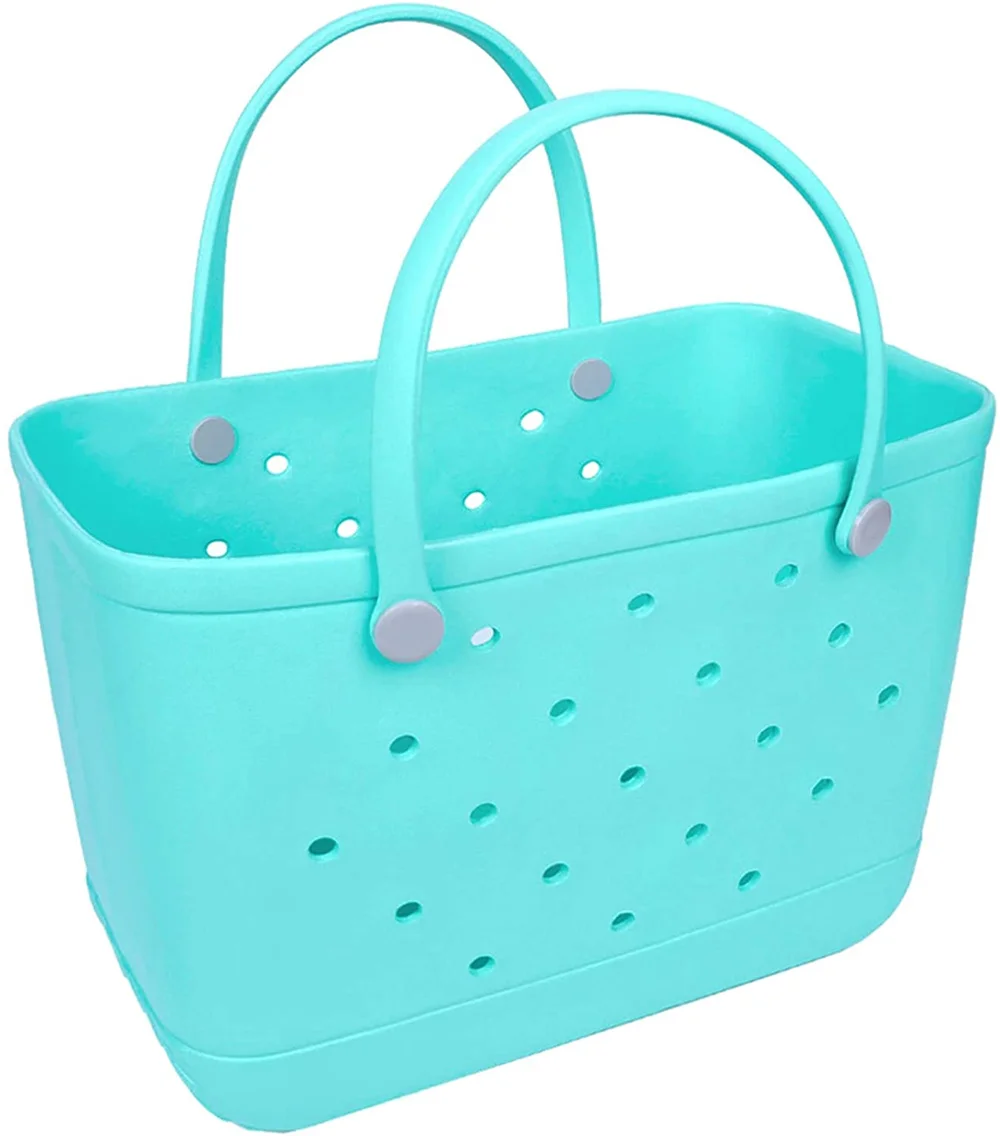 

Factory In Stock Summer Ladies Large Capacity Solid Color Beach Bags EVA Basket Luxury Designer Hole Beach Bag Totes for Women