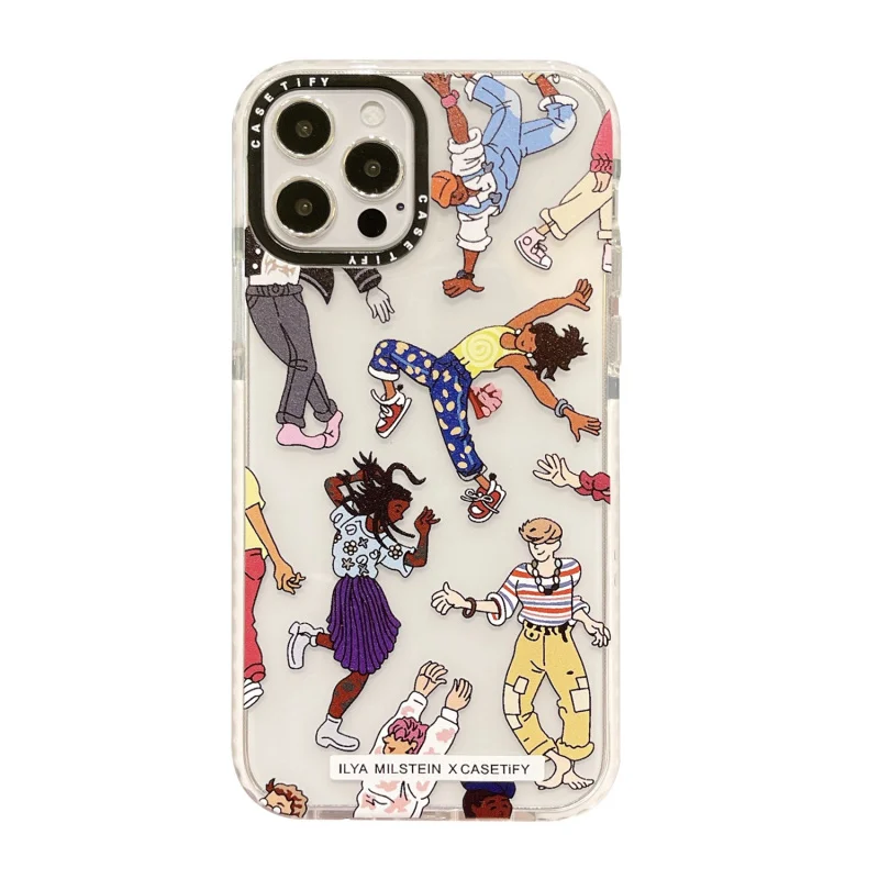 

Graffiti hip hop hipster Phone Case for iPhone 12 mini SE 7 8 Plus X XS Max XR 11 PRO Max clear TPU Cover with Black Len Frame