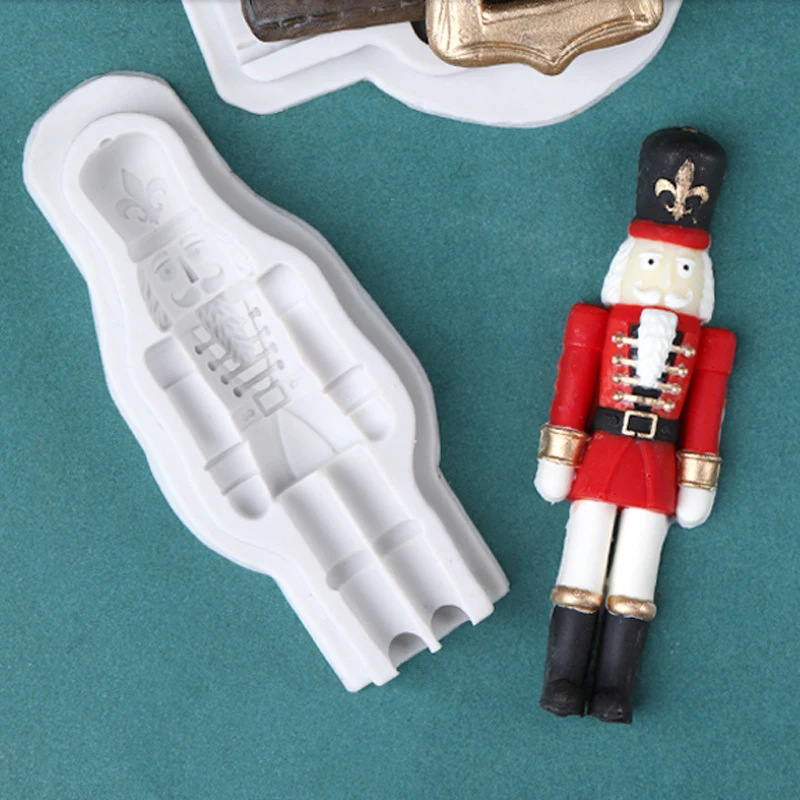 Щелкунчик солдата формы помадки торты инструменты для украшения силиконовые