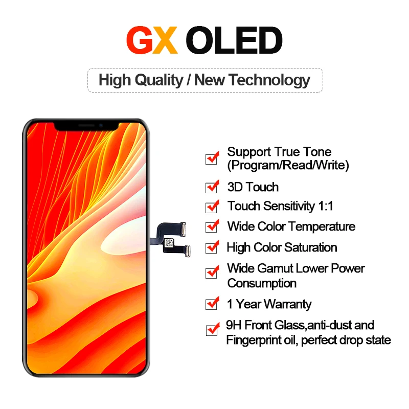 Pantalla OLED para iPhone X, XS, XSMAX, XR, repuesto de Pantalla t&aacute;ctil 3D-2