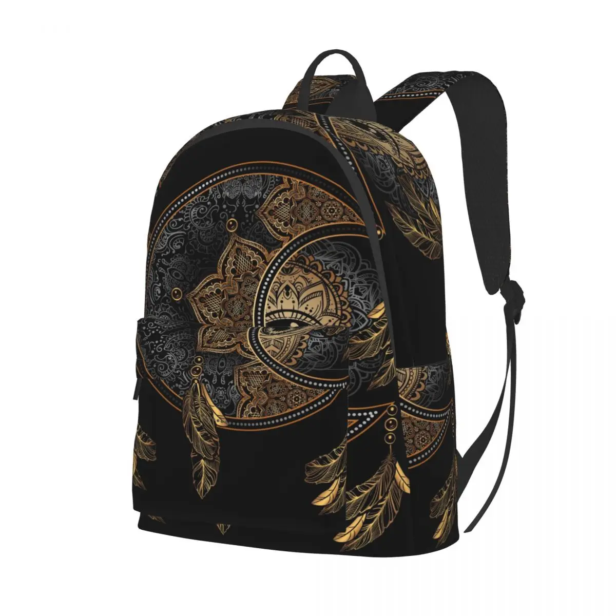 

Рюкзак Школьный для девочек и мальчиков, рюкзак в стиле бохо С Золотым Полумесяцем и солнцем для подростков, ранцы для студентов