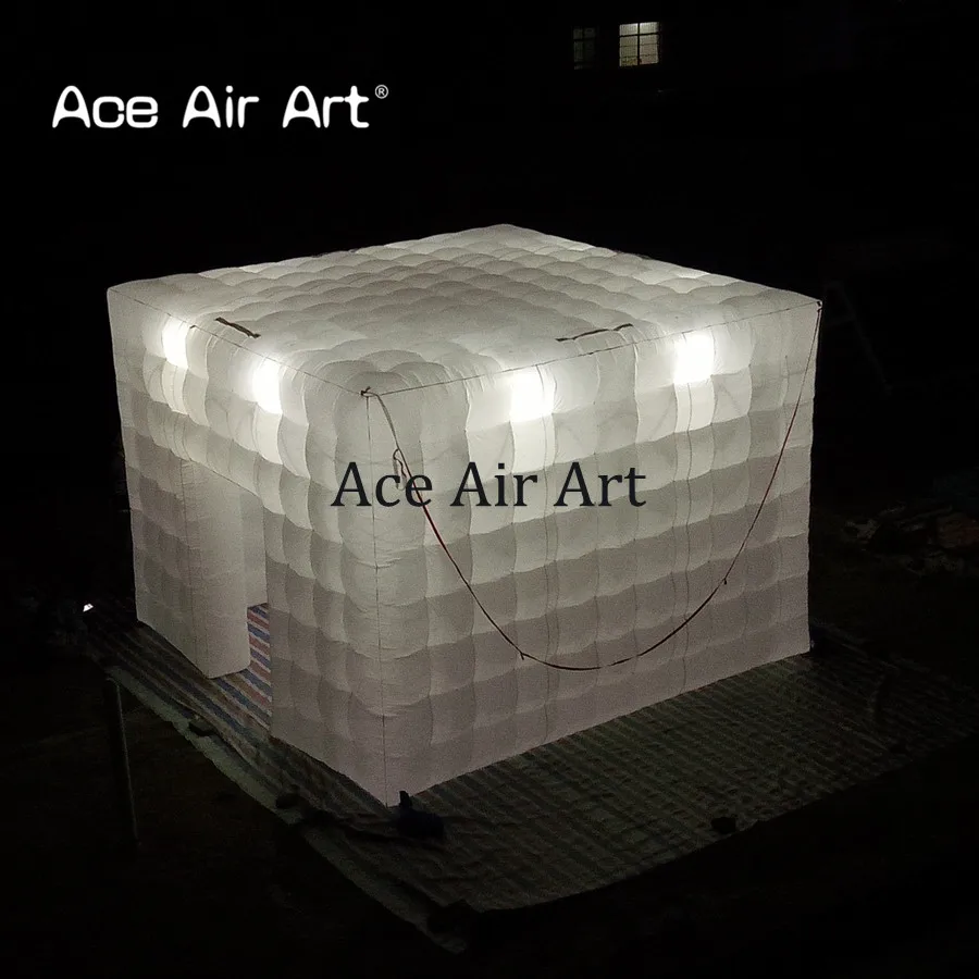 Лучшее качество 4 м квадратный надувной кубический тент для вечевечерние шатер