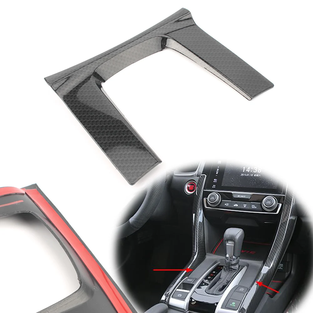 

Автомобиль панельная Накладка для коробки передач Отделка Декор молдинг ABS для Honda Civic X 2016 2017 2018 углеродное волокно Стайлинг