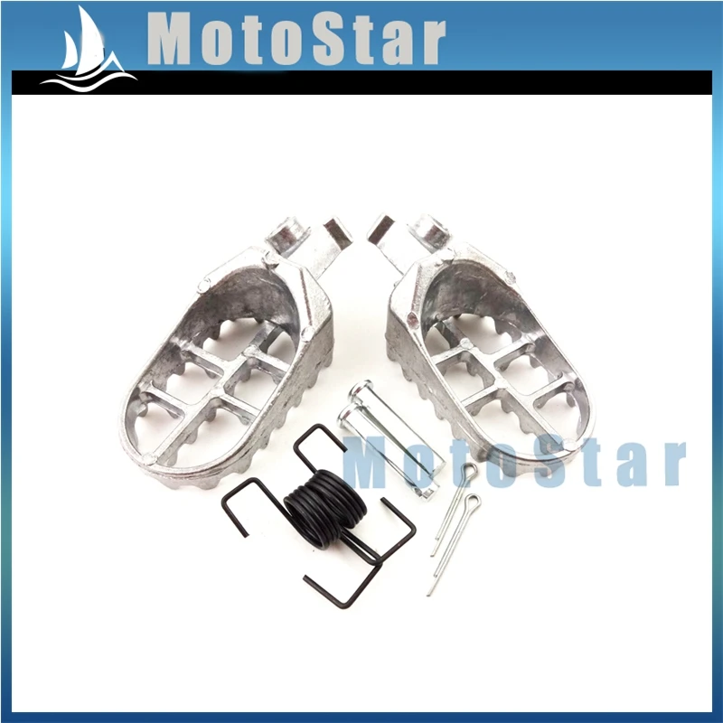 Серебристая алюминиевая подставка для ног мотоцикла XR50R CRF50 CRF70 CRF80 CRF100F |