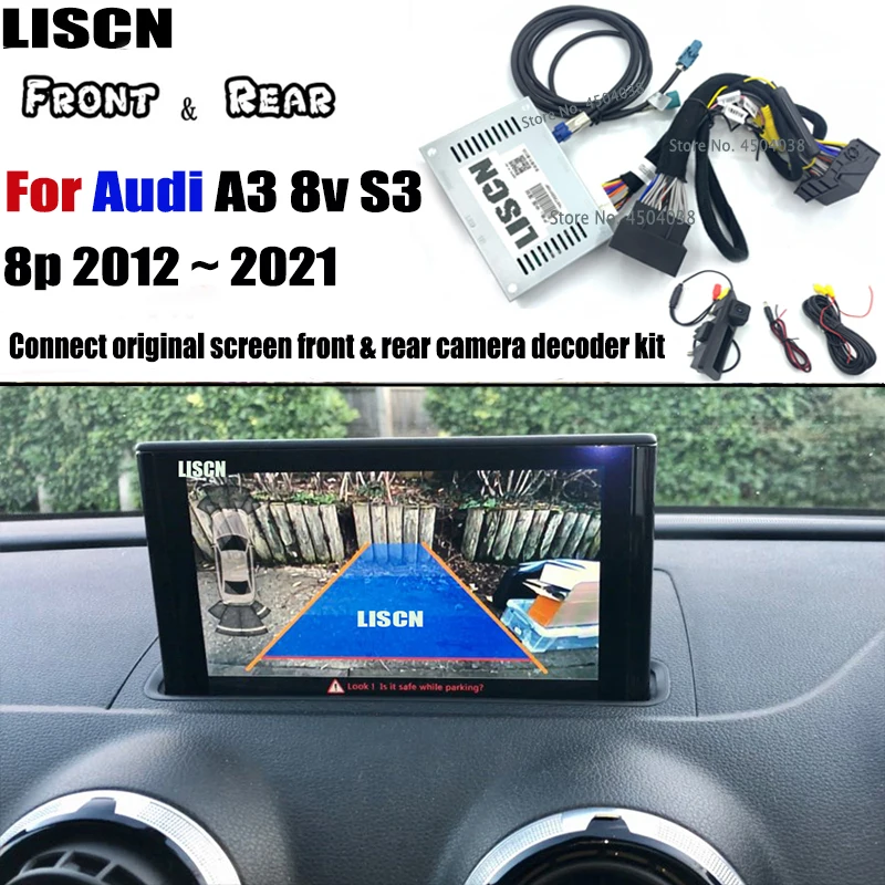 Реверсивный Камера для Audi A3 8v S3 8p 2012 ~ 2021 резервного копирования Интерфейс адаптер
