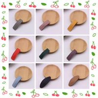 5pcsset2020 new pu leather hair clip childrens simple texture geometric pattern bangs clip hair accessories