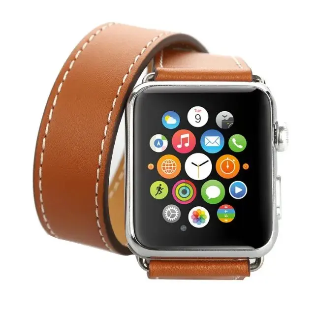 Новый кожаный ремешок mixcolor для iWatch 6SE Series 5 4 3 2 1 модный двойной тур Apple Watch Band 42 мм 38