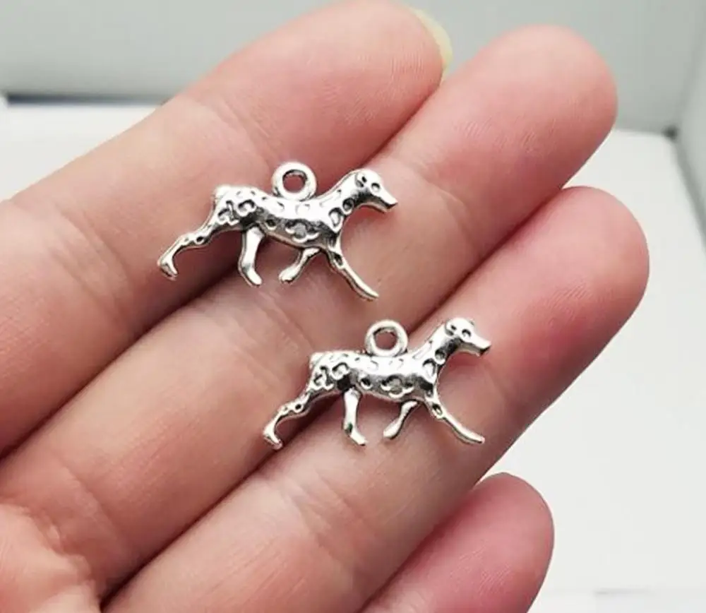 

30 шт./лот-13x25 мм, Подвески для собак, антикварные посеребренные Подвески для собак, товары для творчества, аксессуары для ювелирных изделий
