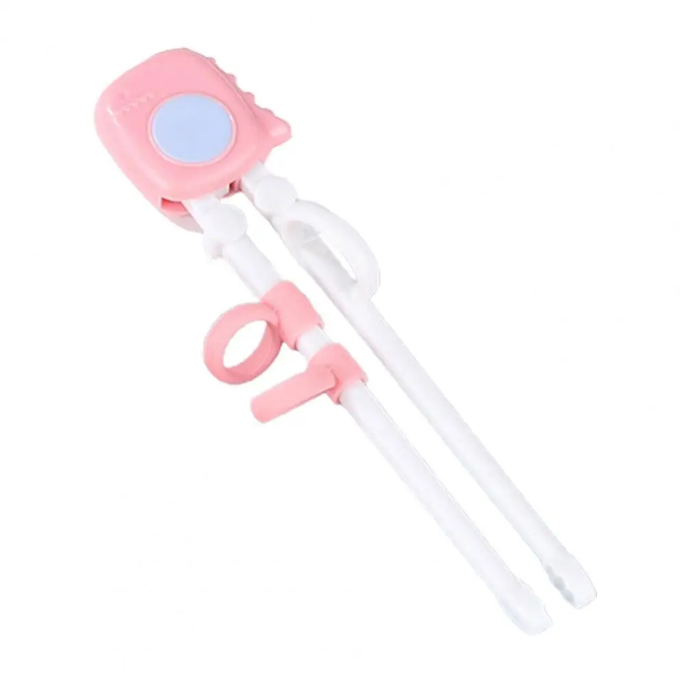 Palillos de beb&eacute; ergon&oacute;micos con mango, utensilios de limpieza f&aacute;cil para principiantes, palillos chinos auxiliares para ni&ntilde;os, 1 par-0