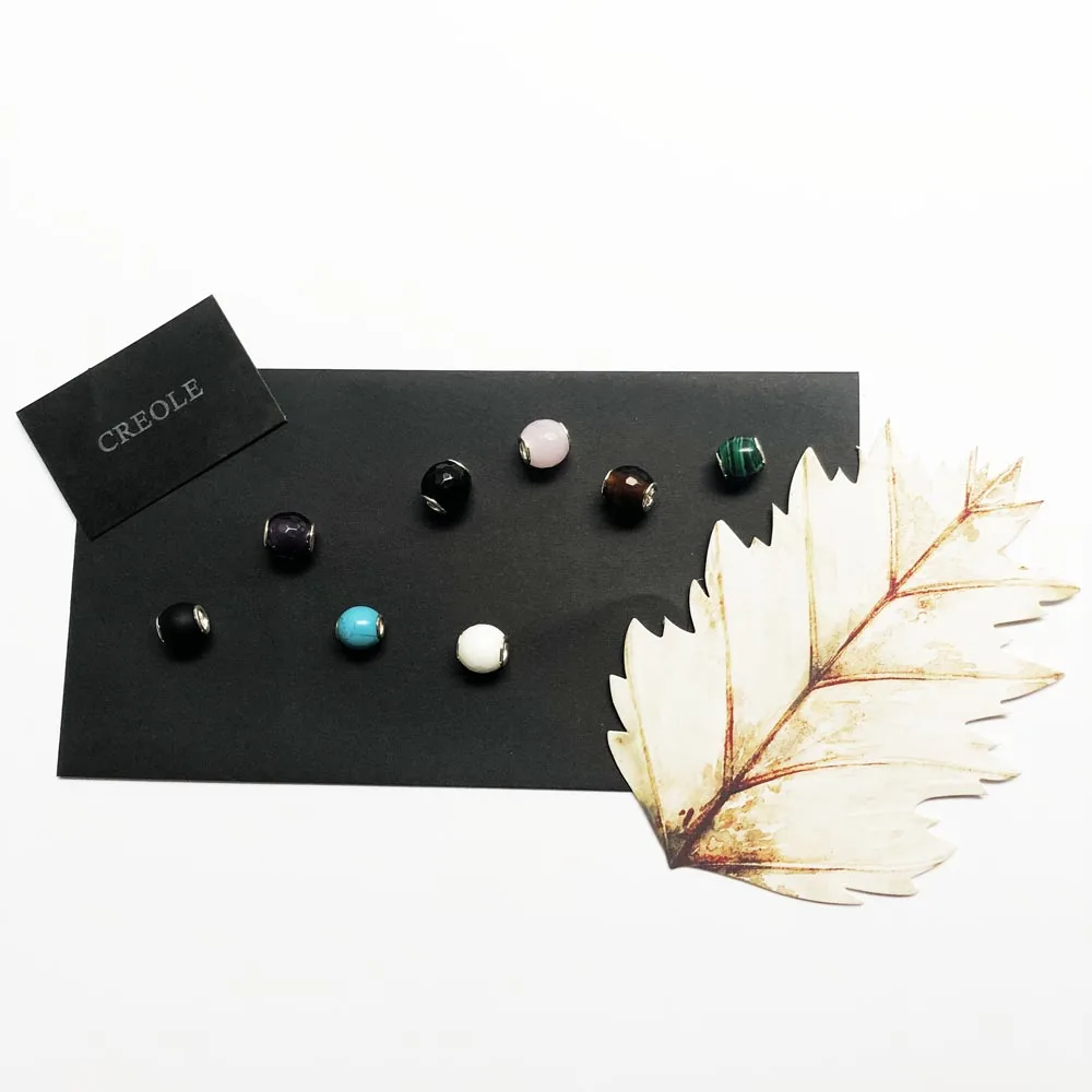 Голубой зеленый черный белый коричневый фиолетовый розовый Очаровательные бусы