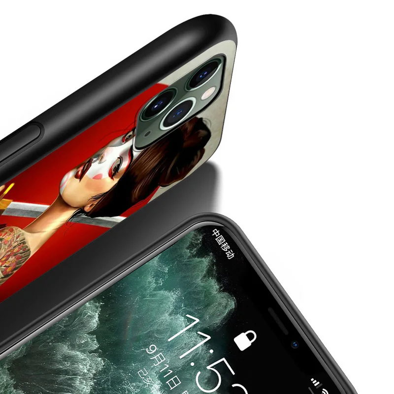 

Anime Samurai Champloo For Apple iPhone 12 11 XS Pro Max Mini XR X 8 7 6 6S Plus 5 SE 2020 Black Cover Phone Case