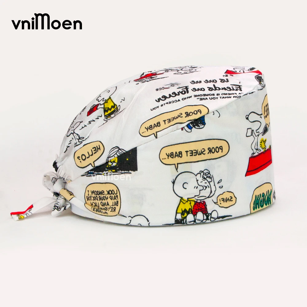 

Шапка с рисунком доктора, шапка из 100% хлопка для медсестры, тыквы, шапка для ветеринара по уходу за животными, шапка для хирургии, женская шап...