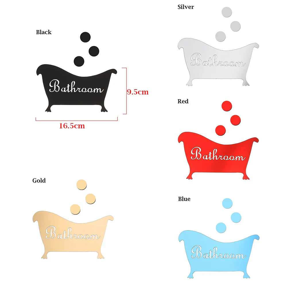 Зеркальная настенная 3D наклейка 1 шт. забавная дверь вход в уборную детская