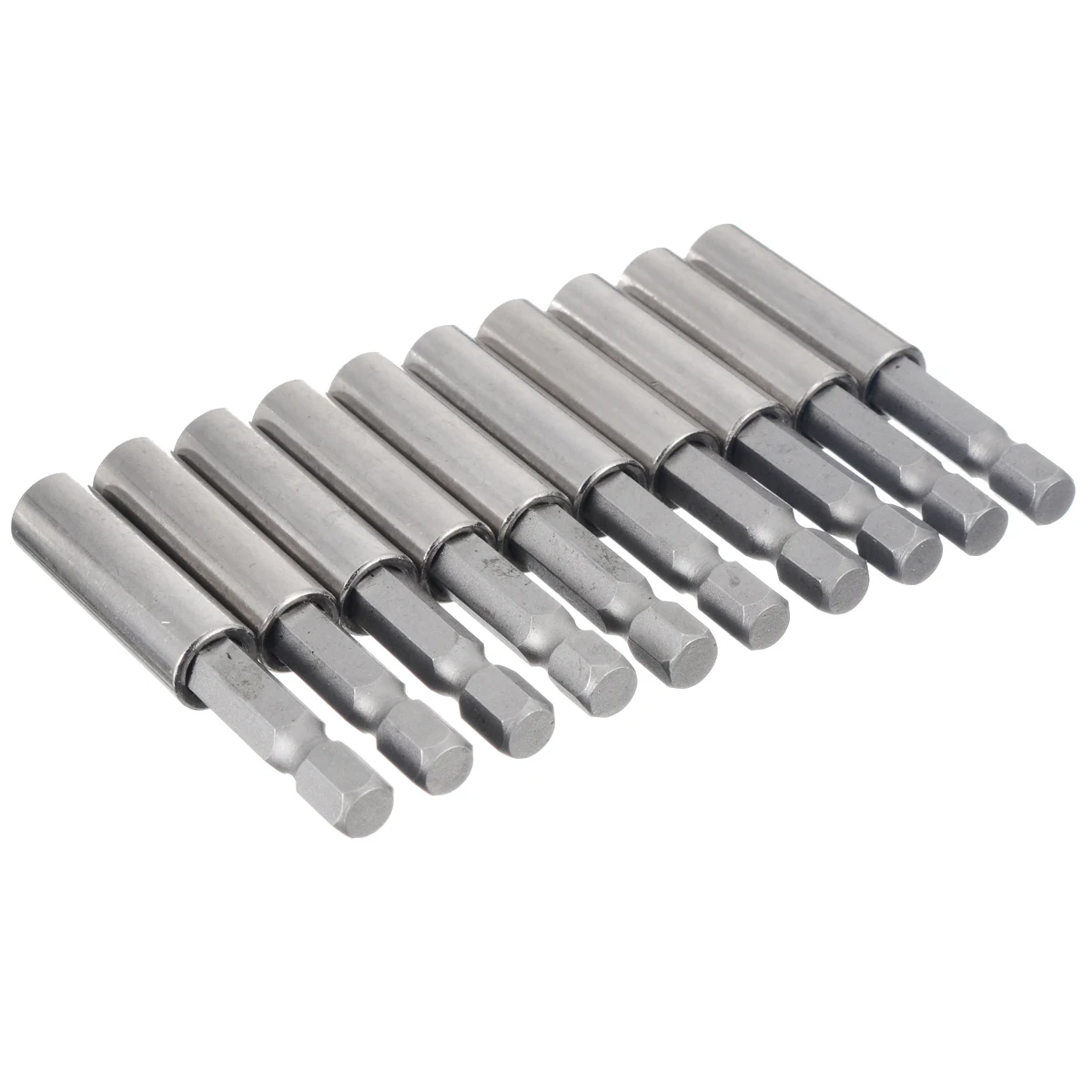 

10pcs/set 60mm Magnetic Extension Socket Drill Bit Holder 1/4" Hex Power Tools 2