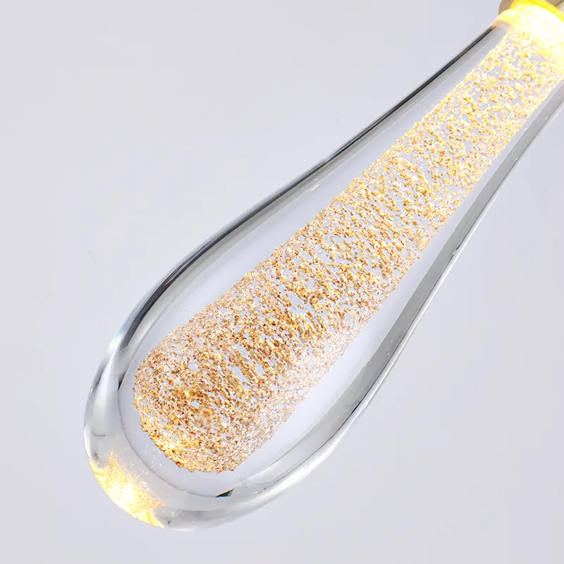 Стеклянные подвесные светильники в форме капли лампа для спальни прикроватная