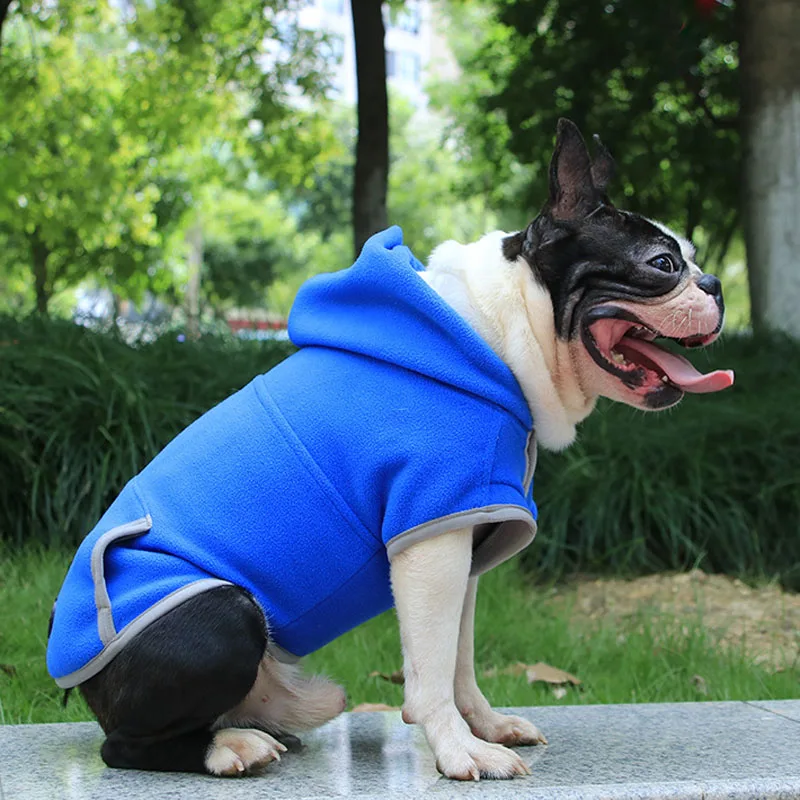 Одежда для собак Осень зима пальто с двумя ножками толстовка мягкий флисовый