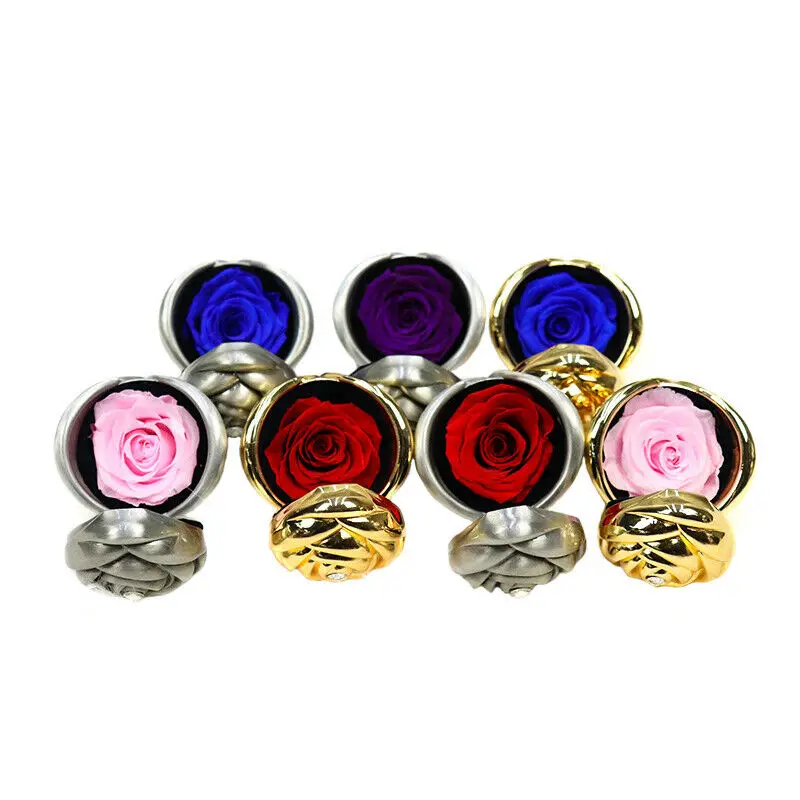 

Fashion Solid Eternal Rose With Box Unwithered Real Rose Valentine's Day Mother's Day Gift