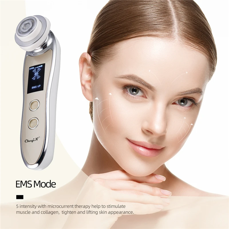 

Ems Rf Photon Skin Rejuvenation Facial Beauty Machine Message Wrinkle Remover Skin Lifting Hot Cool Face Cleansing Lcd Display