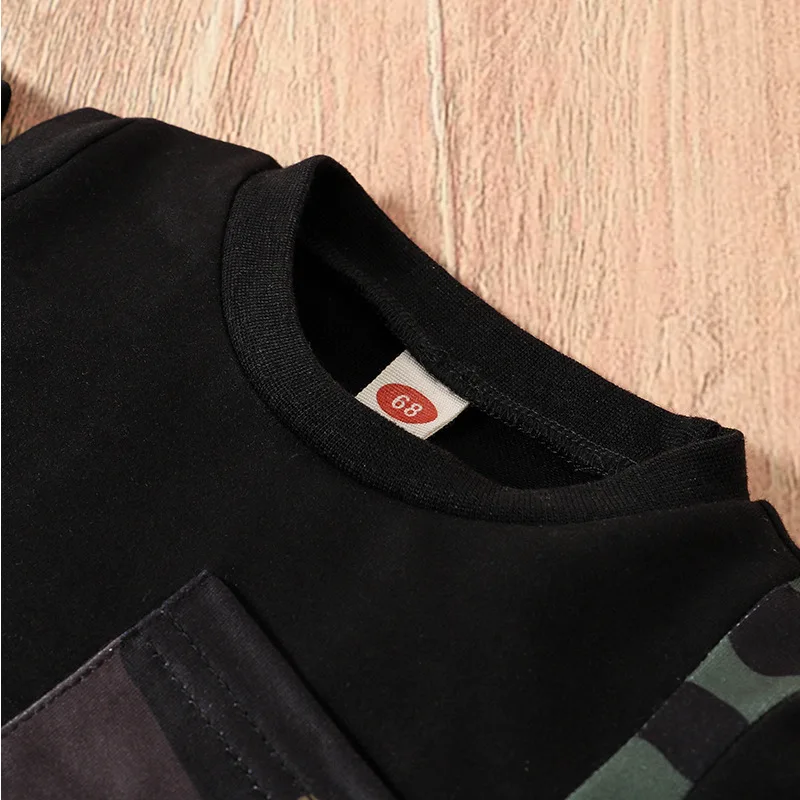 С короткими рукавами для маленьких мальчиков Осенние футболки с длинными топы в