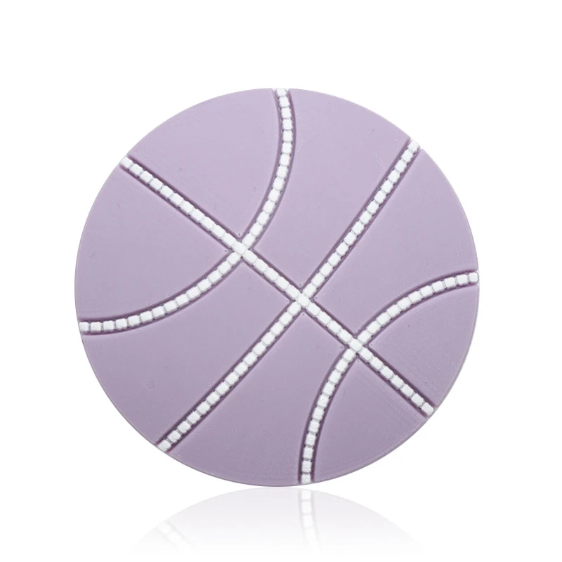 purple basketball Ручка для дома противоскользящая дверная накладка круглая настенная Защитная Клейкая ручка 1 шт. 3D Силиконовая горячая Распродажа дверная ручка бампер краш-накладка - Цвет: purple basketball