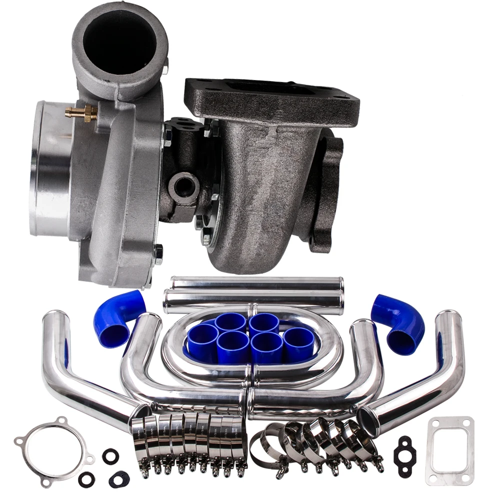 T3 фланец 4 болта GT3582 GT35 A/R .70 турбозарядное устройство + 2 5 &quotКомплект труб