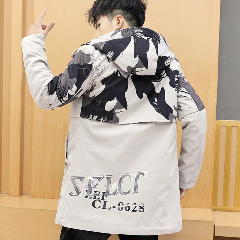 Длинные парки зимняя куртка мужская 2018 новая теплая ветрозащитная Повседневная