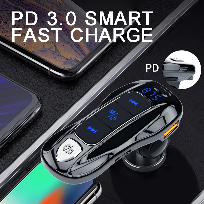 MAYITR 1 шт. портативный bluetooth 5 0 беспроводной FM передатчик PD3.0 Быстрая зарядка