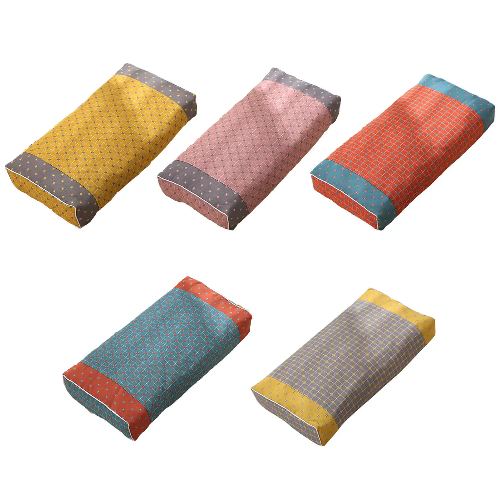 

Подушка из гречихи моющаяся Съемная хорошая воздухопроницаемость мягкая текстура дышащая Органическая для улучшения качества сна шейный ...