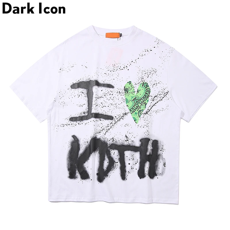 Dark Icon Hip Hop T Shirt Men 2020 Streetwear Harajuku Printed Tshirt Short Sleeve Cotton Hipste T-Shirt Loose Fashion Tops | Мужская
