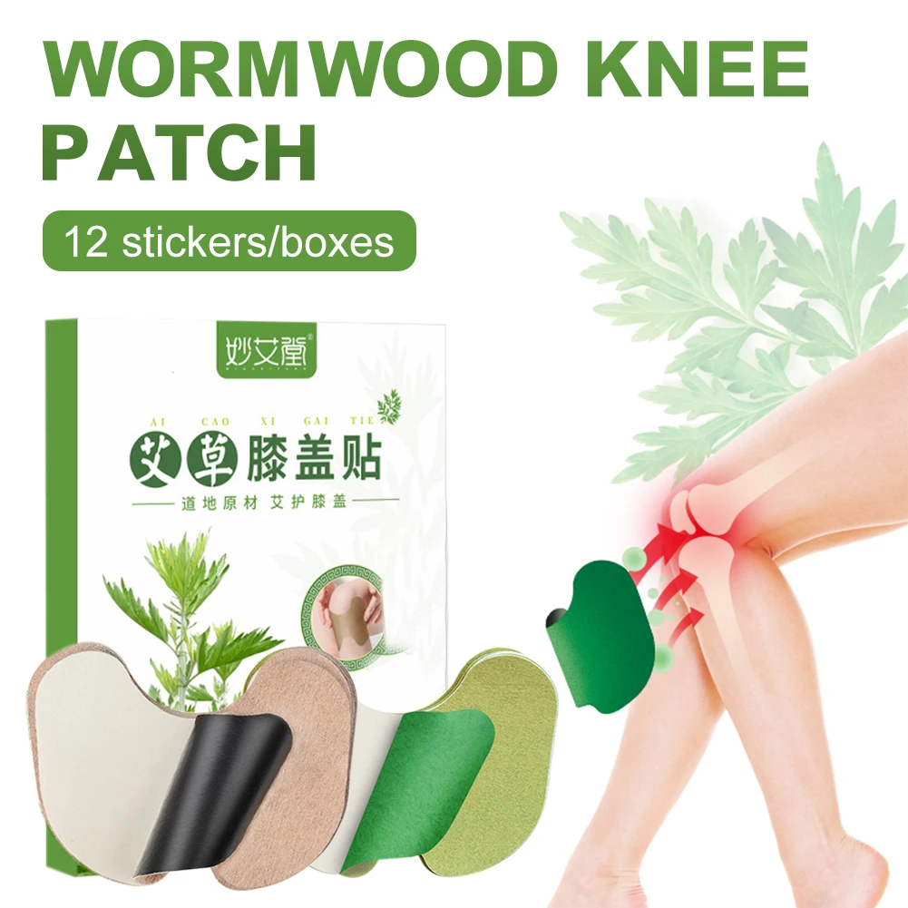 

12pcs Knee Plaster Sticker Wormwood Extract Knee Joint Ache Pain Relieving Paster Knee Rheumatoid Arthritis Relief Sticker