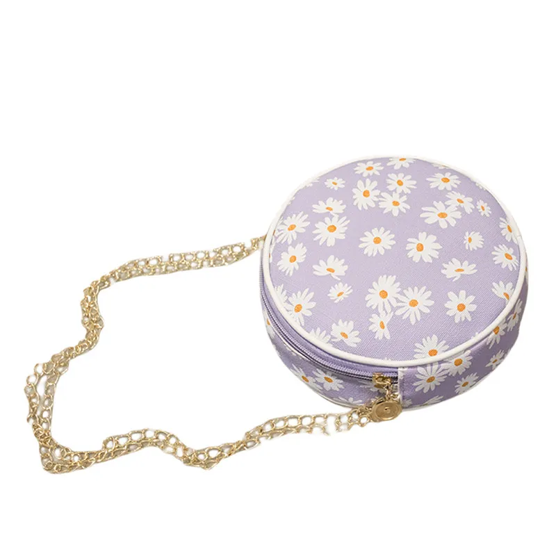 Маленькая круглая сумка через плечо для женщин элегантный кожаный круглый