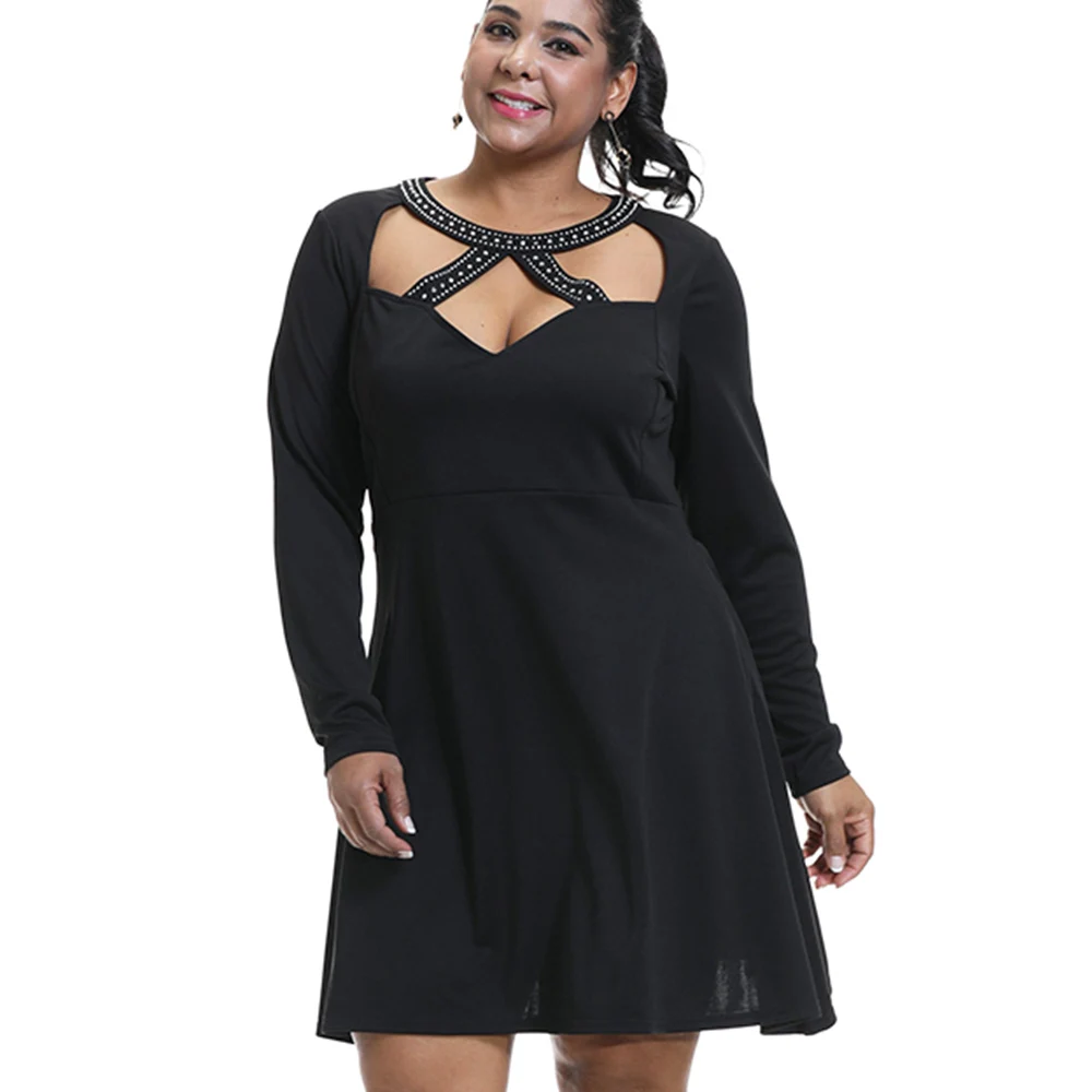 6XL сексуальные открытые вечерние платья размера плюс женское весеннее платье с