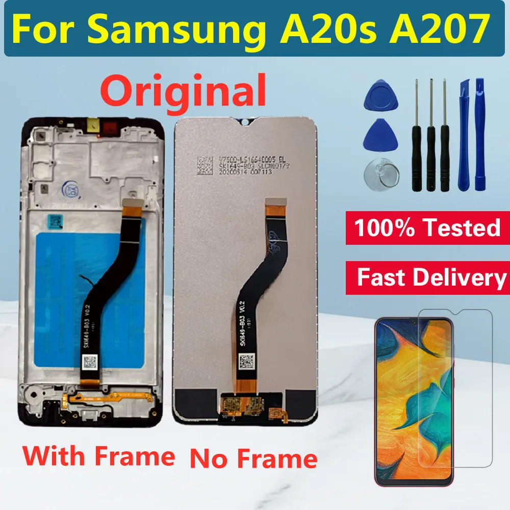6 5 &quotОригинальный ЖК-экран для SAMSUNG Galaxy A20s A207 A2070 SM-A207F ЖК-дисплей экран дигитайзер