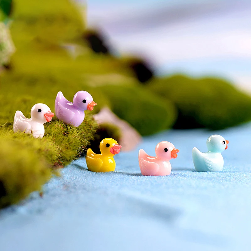 03 10pcs ducklings 10 шт./компл. курица, петух куриное яйцо гнездо маленький пастбище статуя миниатюрный орнамент набор «сделай сам» для волшебный сад, кукольный дом декоративные растения - Цвет: 03 10pcs ducklings