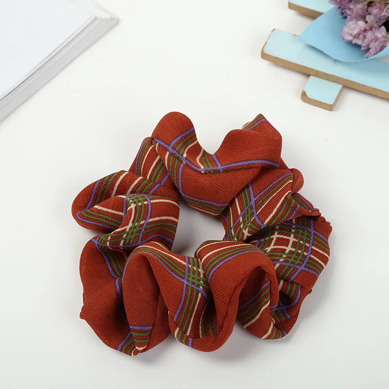 DoraDeer плед, обтянутая тканью; Для женщин банданы элегантные резинка для волос, обтянутая тканью; декоративные хвосты держатель волос девушки резинка повязка - Цвет: 4