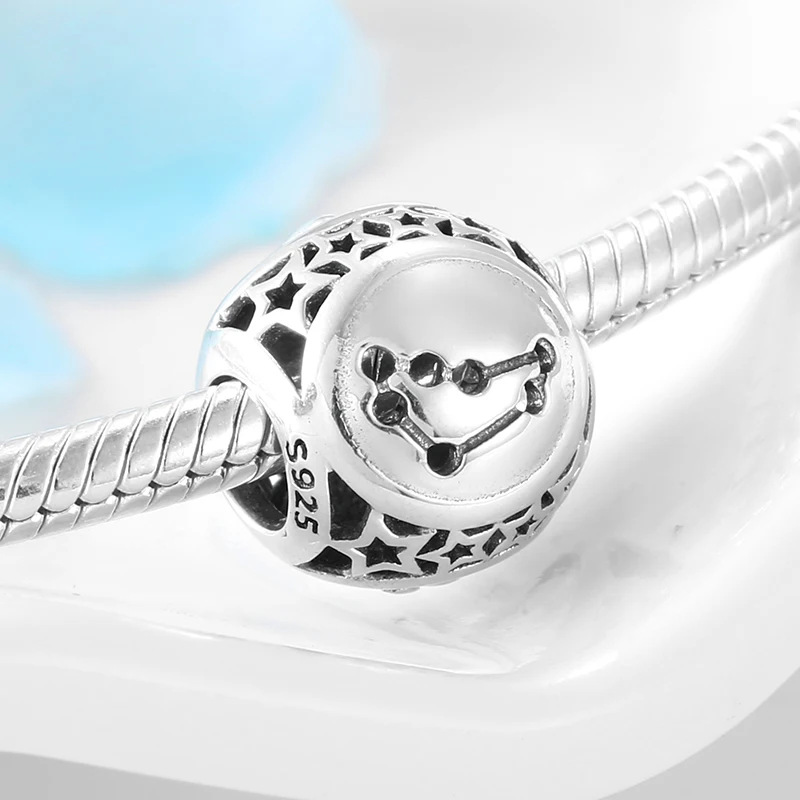 Новые оригинальные подвески-бусины в виде знаков зодиака серебряные созвездия