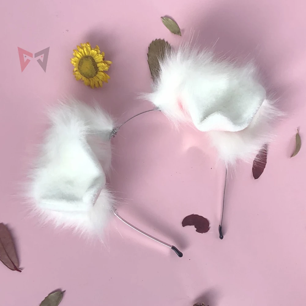 Обруч для волос с собачьими ушками ручной работы Рождественский складной обруч