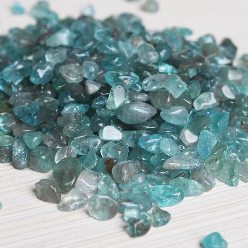 

100G Natural Stone Mineral Crystal Blue Apatite Stone Healing Home Decoration Fish Tank Landscaping DIY Material Crafts