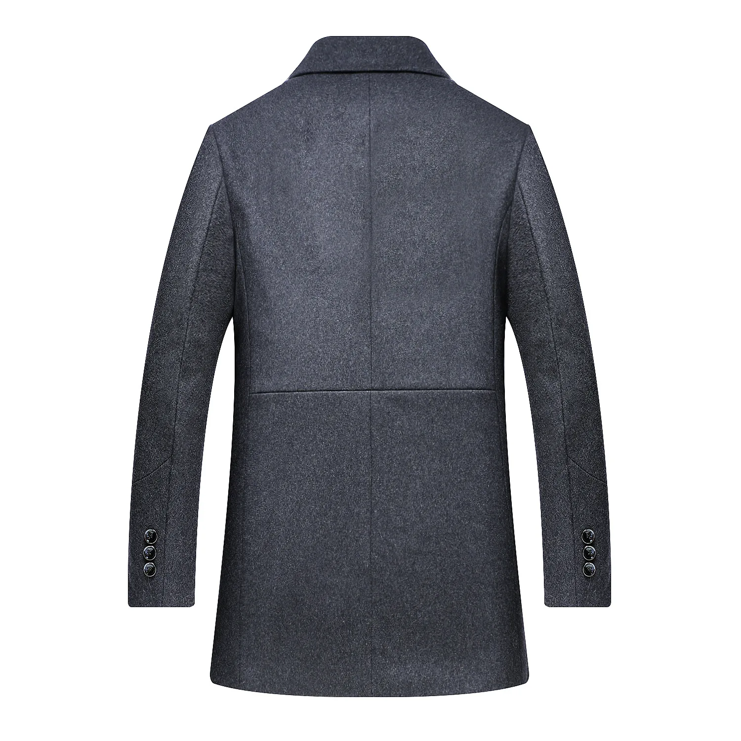 

Autumn and winter thick men's fat plus size business casual Lapel woolen coat men's cotton jacket