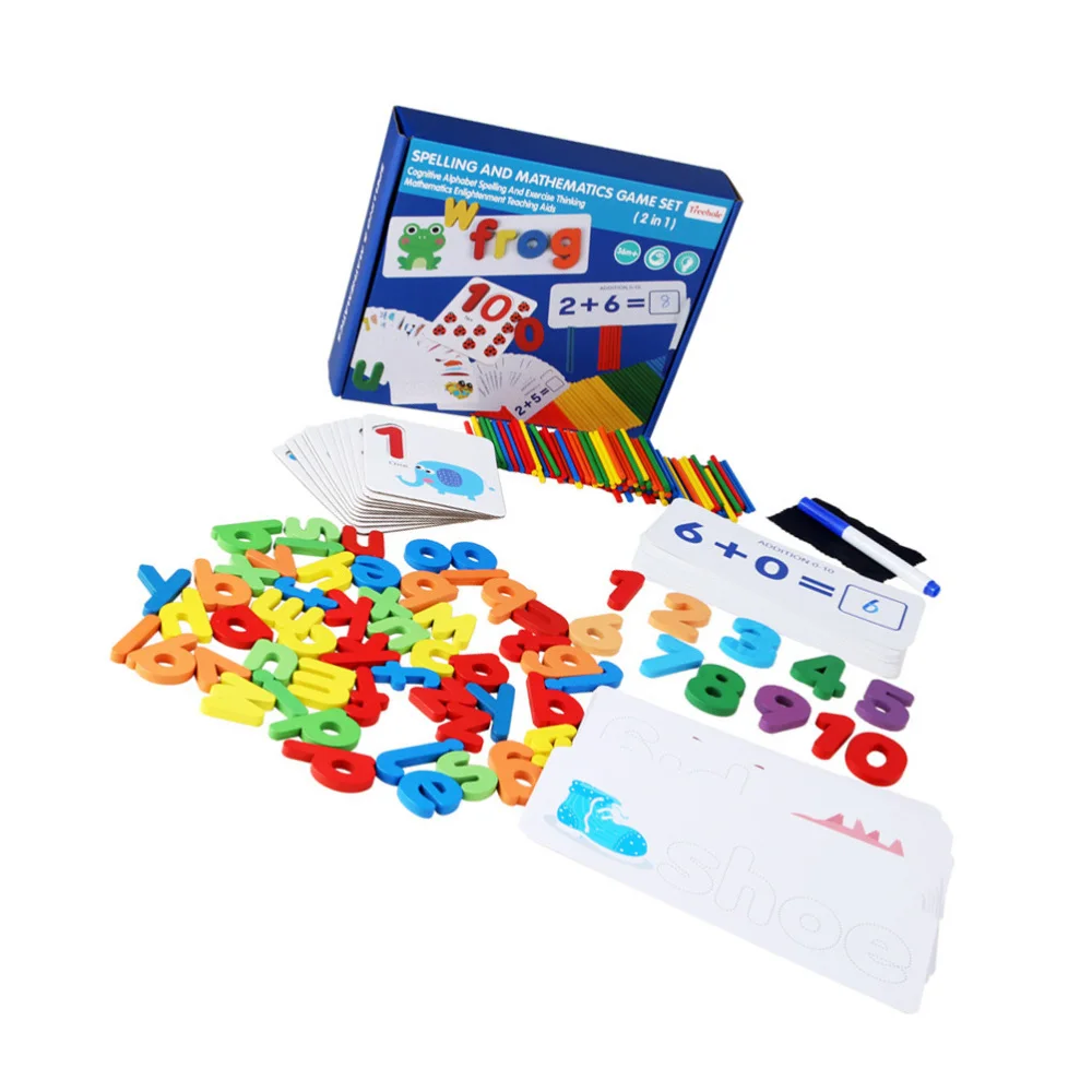 

2 Sets Early Educational Alphabet and Numbers Cards for Preschool Toddlers