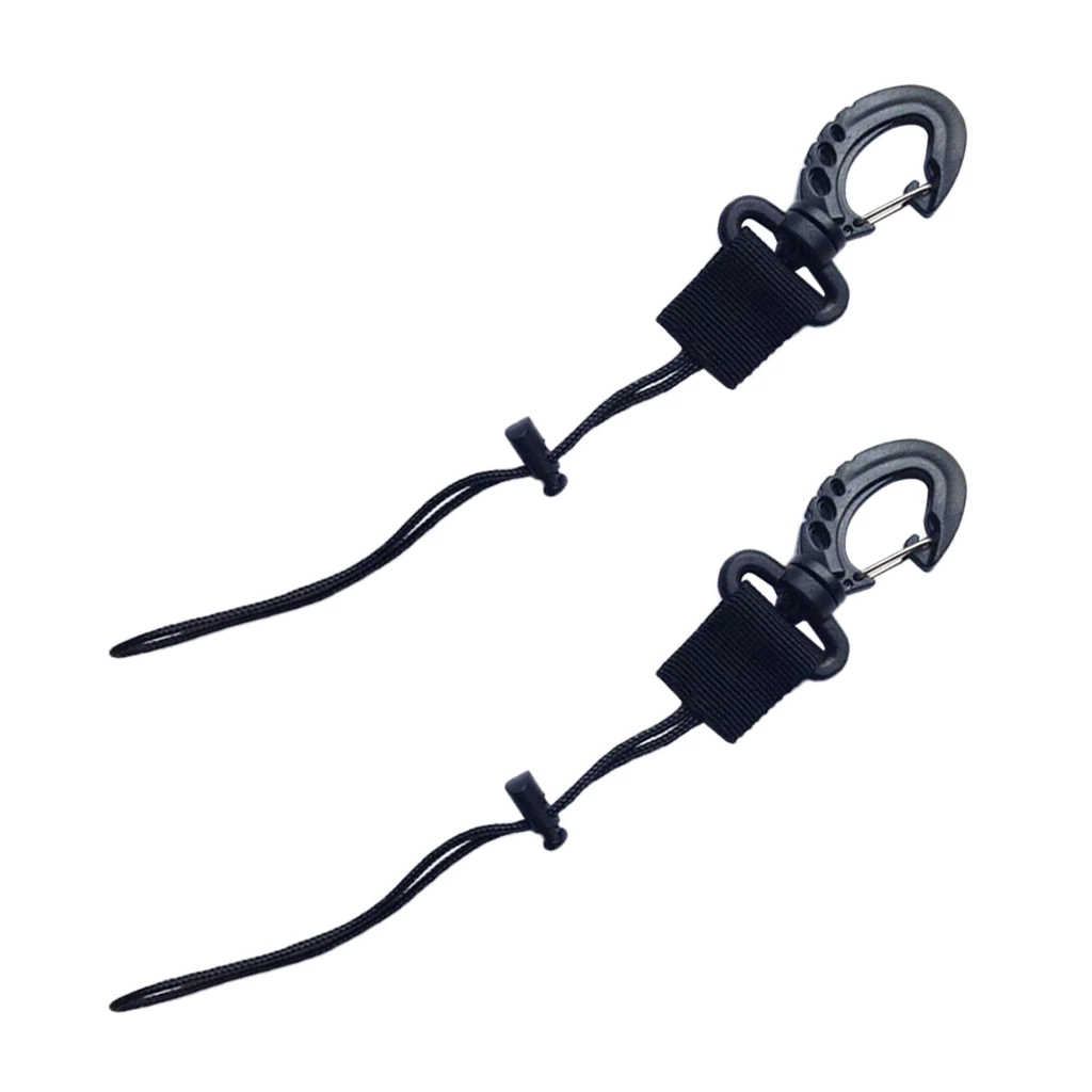 2 Pieces Scuba Diving Plastic Swivel Spring Snap Hook Clip with Rope Water Sports Swimming | Спорт и развлечения