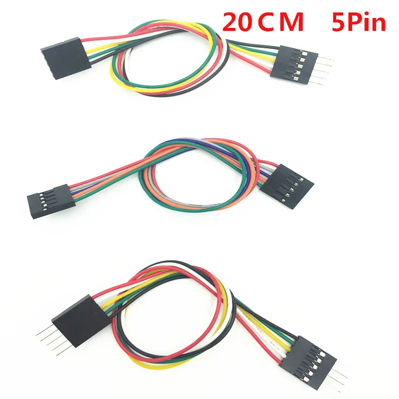 

20pcs/lot 20cm 5pin DuPont Cables 2.54MM AWG26 draht Breadboard Jumper Wires Cables for Electronic DIY Starter Kits