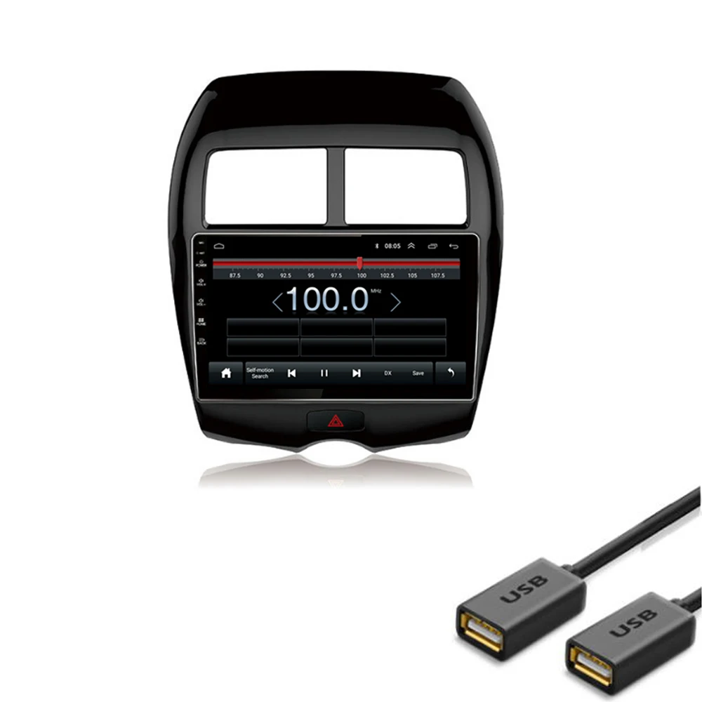 Автомобильный мультимедийный Dvd плеер R Way на Android с Gps для Mitsubishi ASX / Peugeot 4008 2010 2011 2016