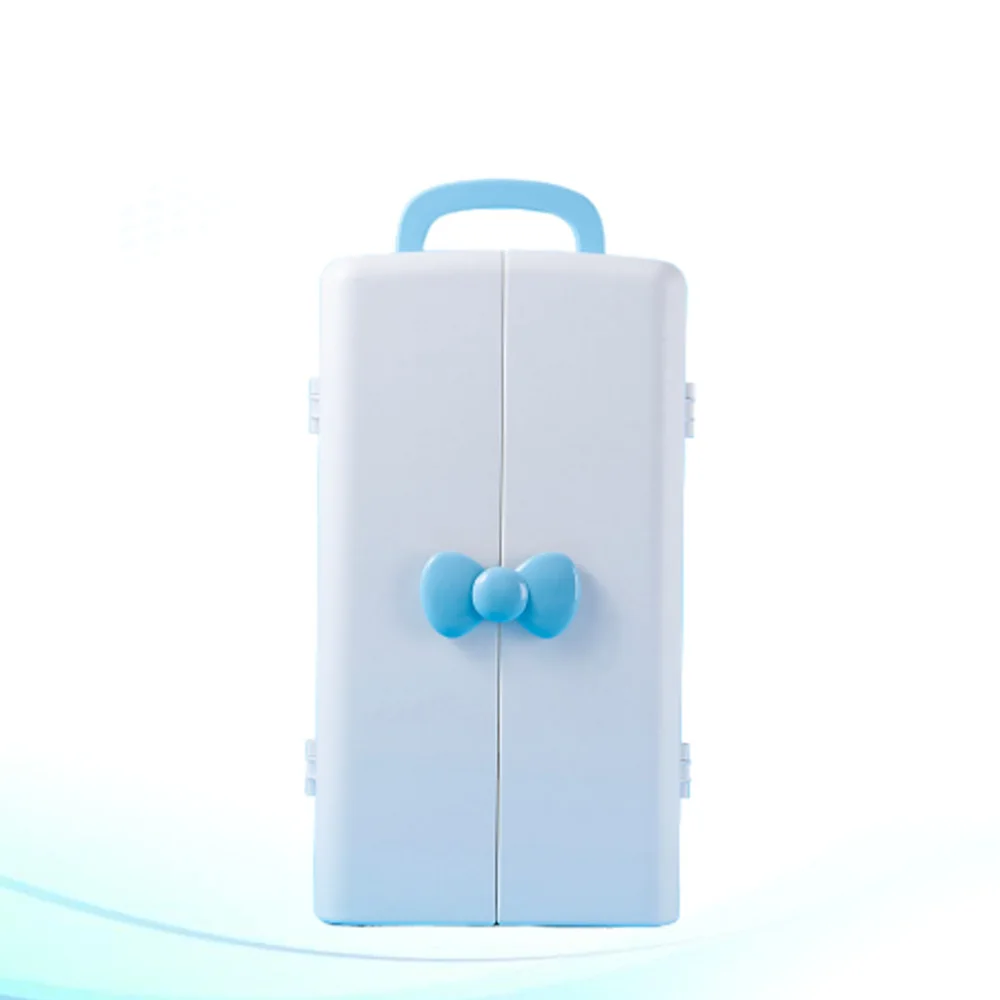 

Cosmetic Containers Dressing Table Skin Care Organizing Blue Box
