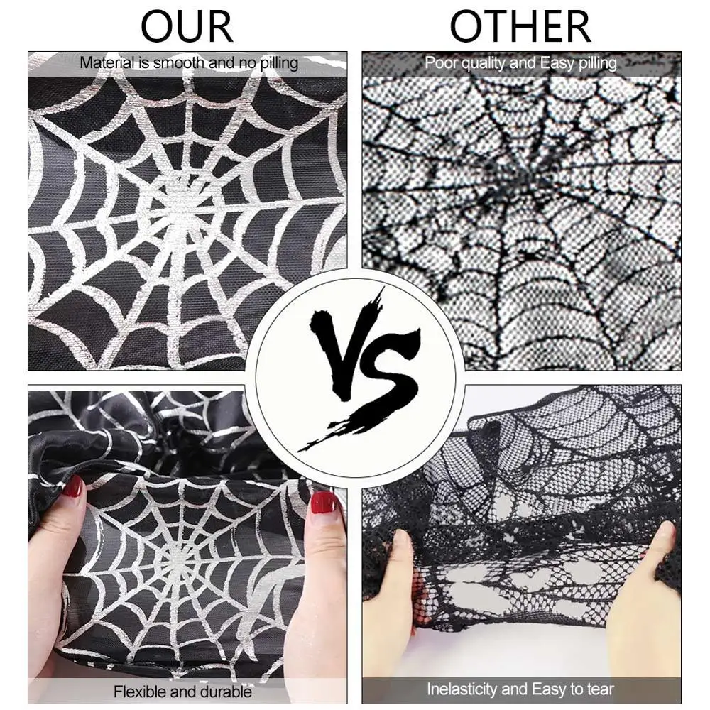 OurWarm скатерть с паутинной паутинкой украшения для Хэллоуина вечерние скатерти в